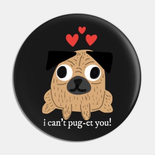 Cute Pug Valentine Pin