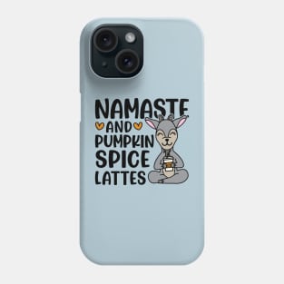 Namaste and Pumpkin Spice Latte Goat Yoga Fall Cute Funny Phone Case