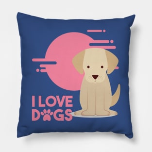 I Love Dogs. Retriever Pillow