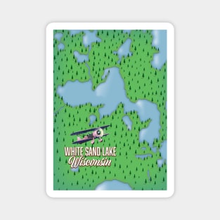 White sand lake Wisconsin lake map Magnet