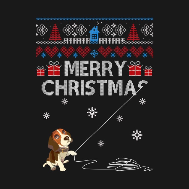 Merry Christmas Funny Naughty Beagle by Simpsonfft