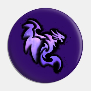 Forged Purple Dragon Flying Dragon Design Pin