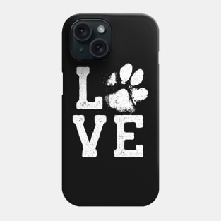 Dog Lover Gift - LOVE Paw Print Phone Case