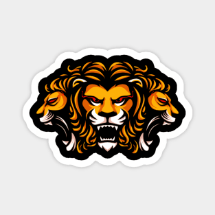 Lion Head with Red Eyes Magnet