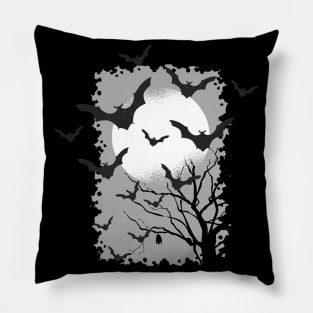 Halloween Forest Bats Pillow