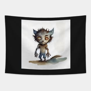 Cute Watercolor Werewolf Tapestry