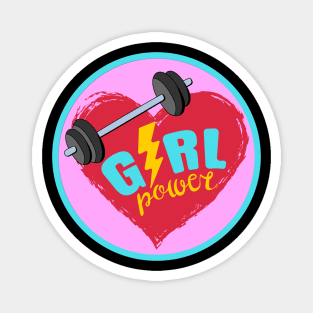 Girl Power Weightlifter Magnet