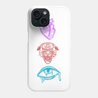 Heart, Lion and Eye Phone Case