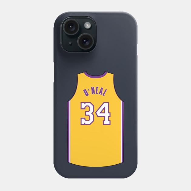 Shaquille O Neal Los Angeles Jersey Qiangy Phone Case by qiangdade