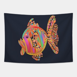 Multicolored coral fish fish color Tapestry