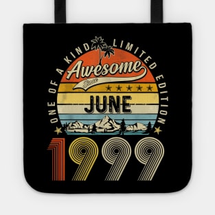 Awesome Since June 1999 Vintage 24th Birthday Tote