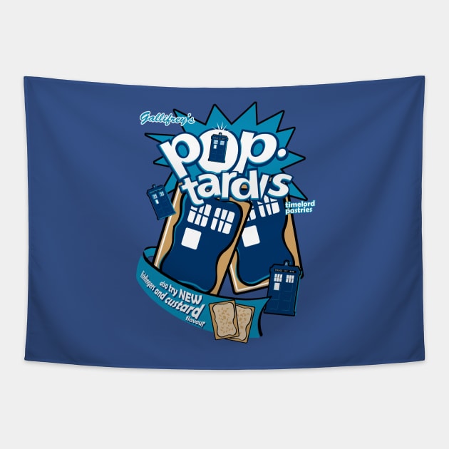 Pop Tardis Tapestry by B4DW0LF