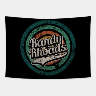 Randy Rhoads // Retro Circle Crack Vintage Tapestry