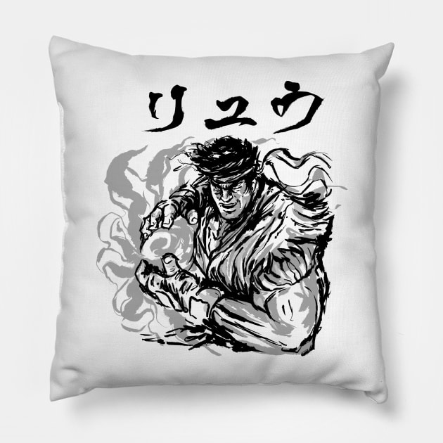 Ansatsuken Warrior Pillow by demonigote