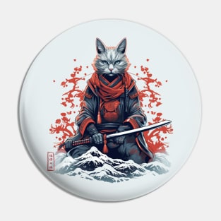 Samurai Katana Cat Pin