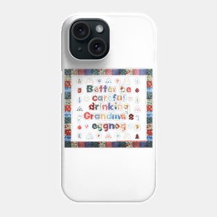 Grandma's Eggnog Warning (square) Phone Case