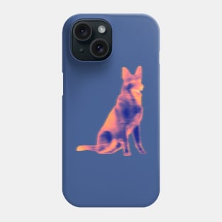 colorful german shepherd Phone Case