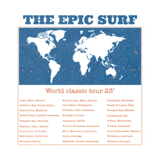 Surfing spots map - The Epic Surf T-Shirt