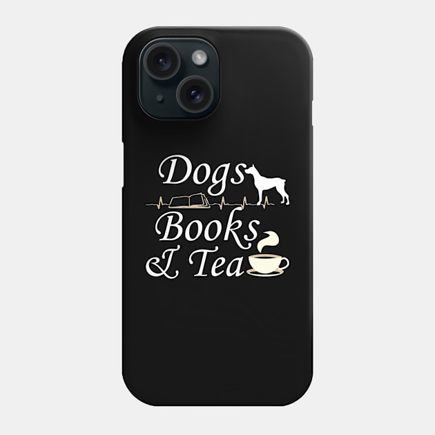 Dogs books & Tea Phone Case by Aspen Nowlin