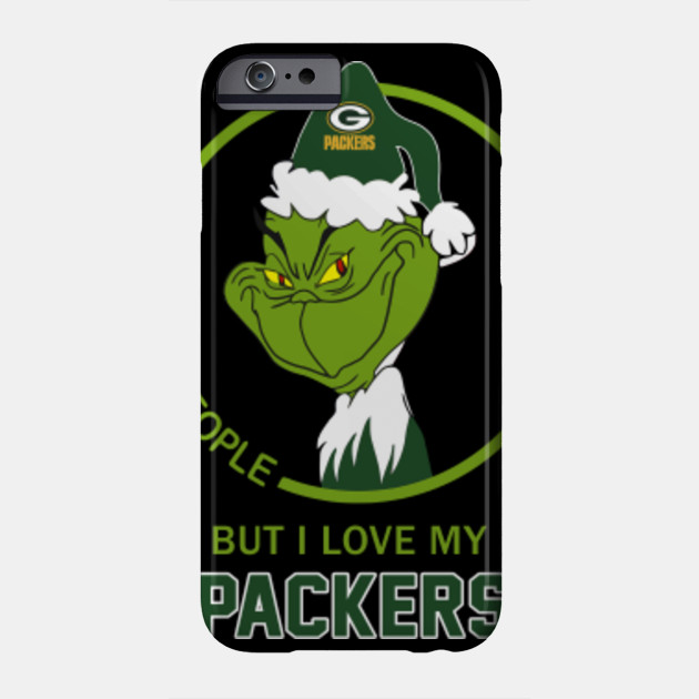 Funny Green Bay Packers Football Santa Grinch Shirt I Hate People But I Love Packers Green Bay Packers Football Gift Phone Case Teepublic