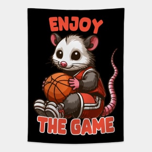 Opossum With Basketball Tapestry