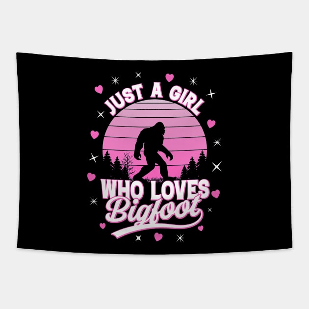 Just A Girl Who Loves Bigfoot Tapestry by Nifty T Shirts