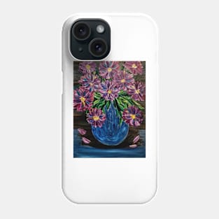 A beautiful bouquet flowers in a glass vase Phone Case