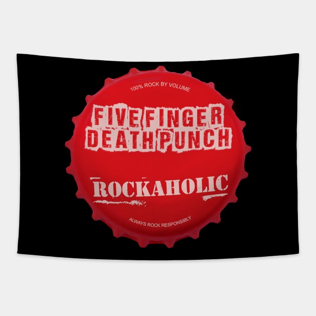 five finger dead ll rockaholic Tapestry by claudia awes