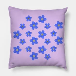 Pattern of forget me not flowers Pillow