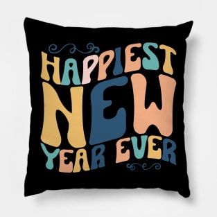 New Year 2023 Retro Shirt, Happiest New Year Ever Pillow