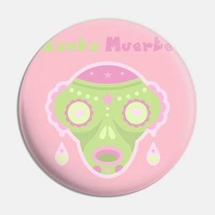 Santa Muerte / green_pink Pin