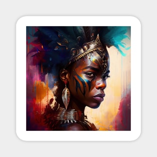 Powerful African Warrior Woman #4 Magnet