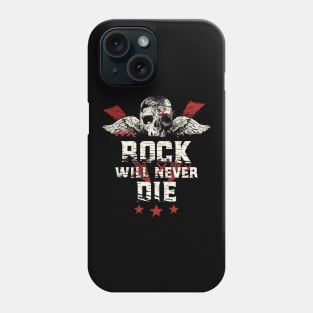 Rock And Roll Will Never Die Vintage Phone Case