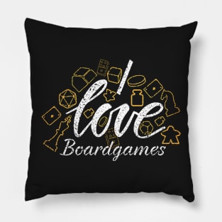 I Love Board Games - Board Game Inspired Graphic - Tabletop Gaming  - BGG Pillow