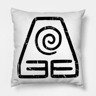 Earth black symbol Pillow