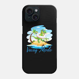 Vacay Mode Cute Dinosaur T Rex Beach Family Vacation Phone Case