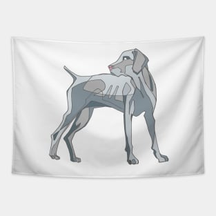 Hand drawn Weimaraner dog vector illustration Tapestry