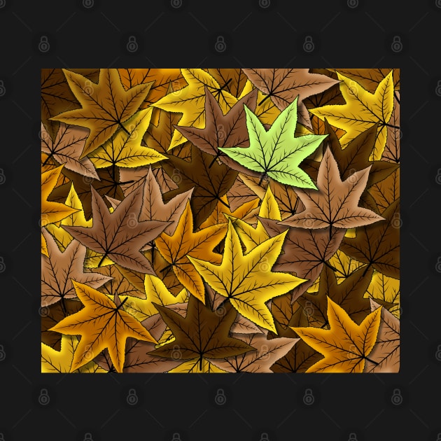 Fall maple leaf pattern background in Autumn Season by DangDumrong