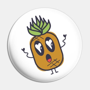 Kawaii Lovestruck Pineapple Pin