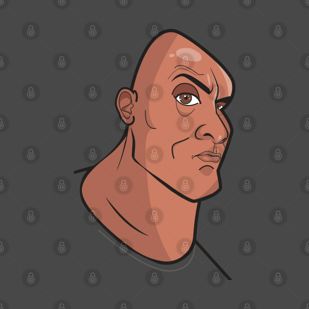 The Rock Eyebrow Caricature The Rock TShirt TeePublic