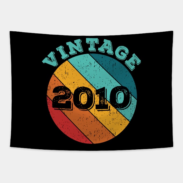 2010 Vintage Shirt, Birthday Gift Tee. Retro Style T-Shirt Tapestry by LittleBoxOfLyrics