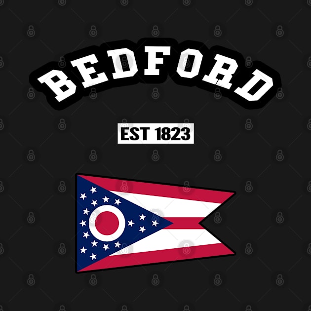 🐱‍👤 Bedford Ohio Strong, Buckeye State Flag, 1823, City Pride by Pixoplanet