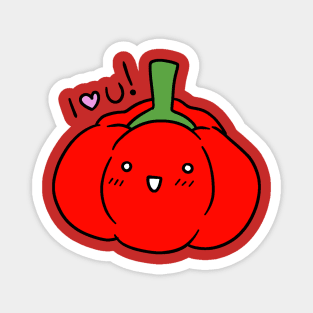 I love You - Red Bell Pepper Magnet