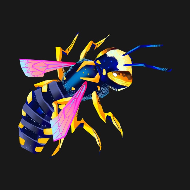 Neon Bee Insect Bug Honeybee by banditotees