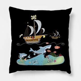 pirate ship Pillow