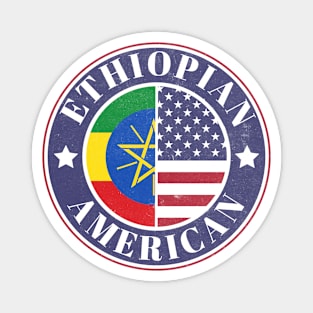 Proud Ethiopian-American Badge - Ethiopia Flag Magnet