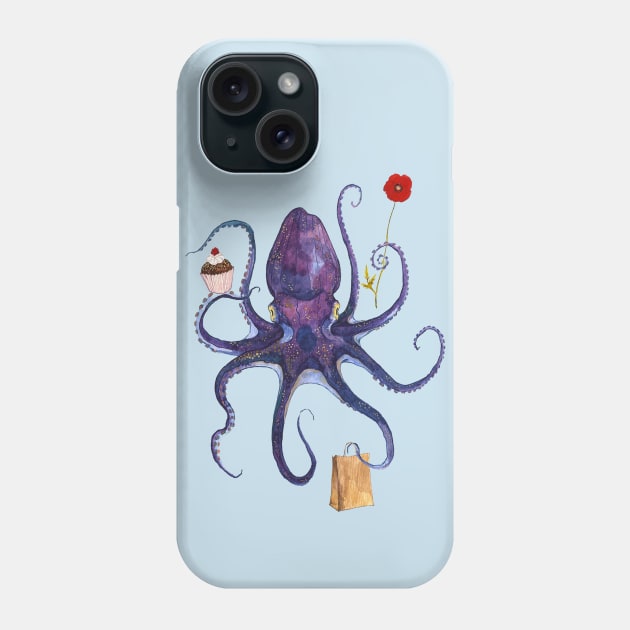 Celebrating octopus Phone Case by asya_lisina