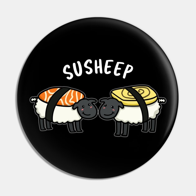 Susheep Cute Sushi Sheep Pun Pin by punnybone
