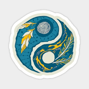 Retro Wave Yin Yang Magnet