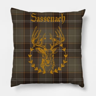 Sassenach Scottish plaid design Pillow